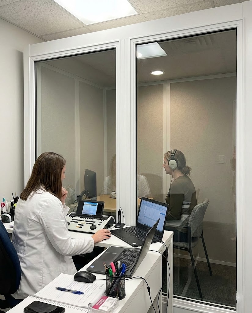 Audiogram showing hearing test results