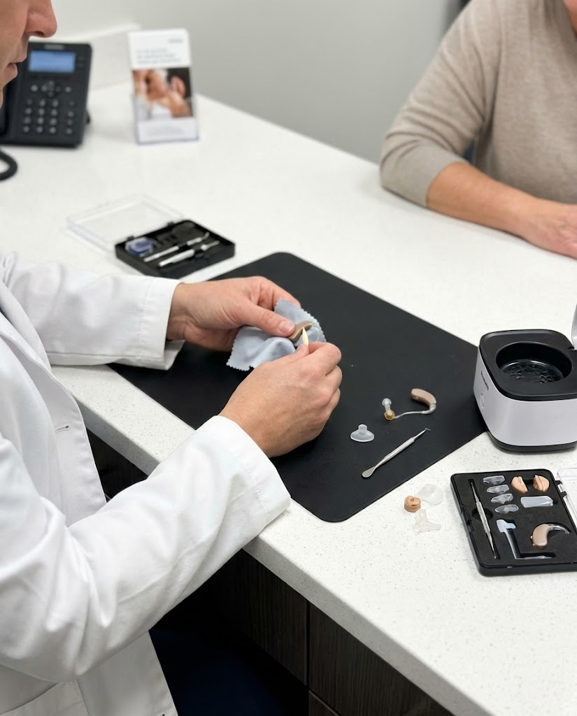 Hearing aid cleaning and maintenance